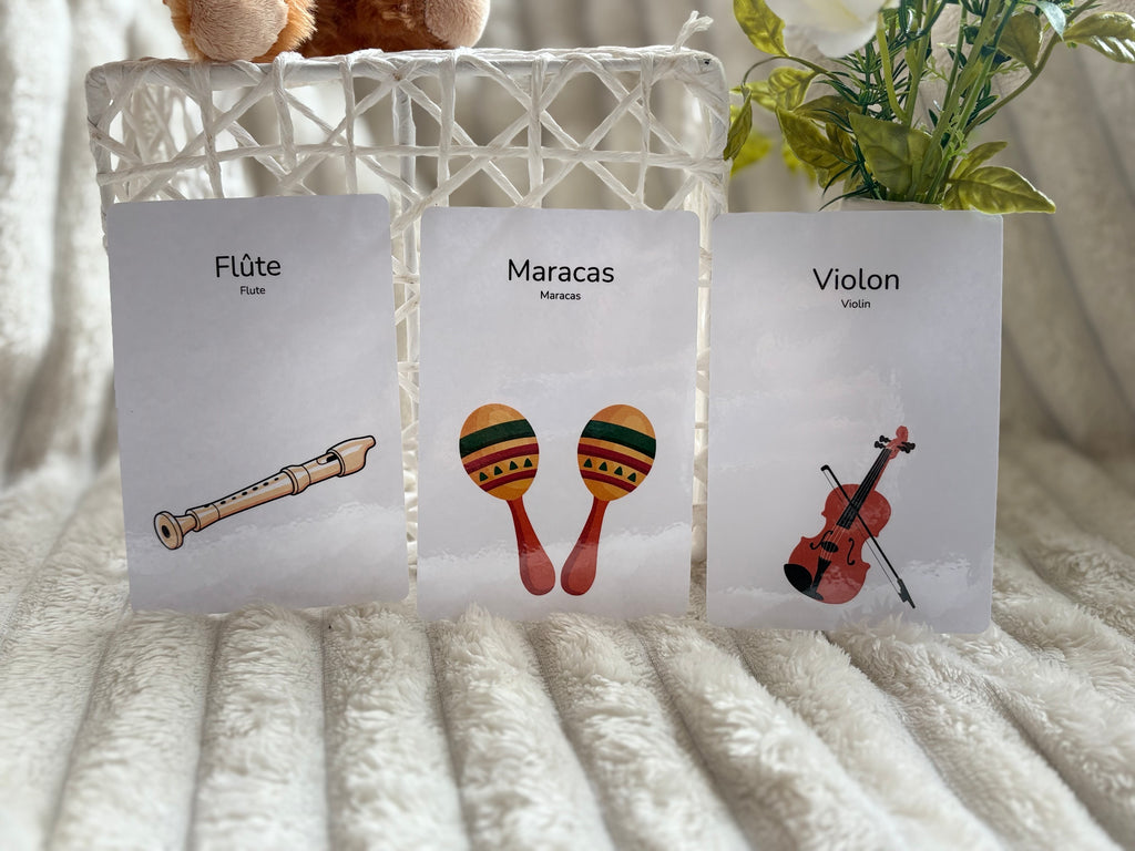 Cartes éducatives - Les instruments de musique