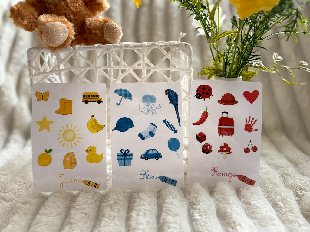 Cartes éducatives - Les couleurs