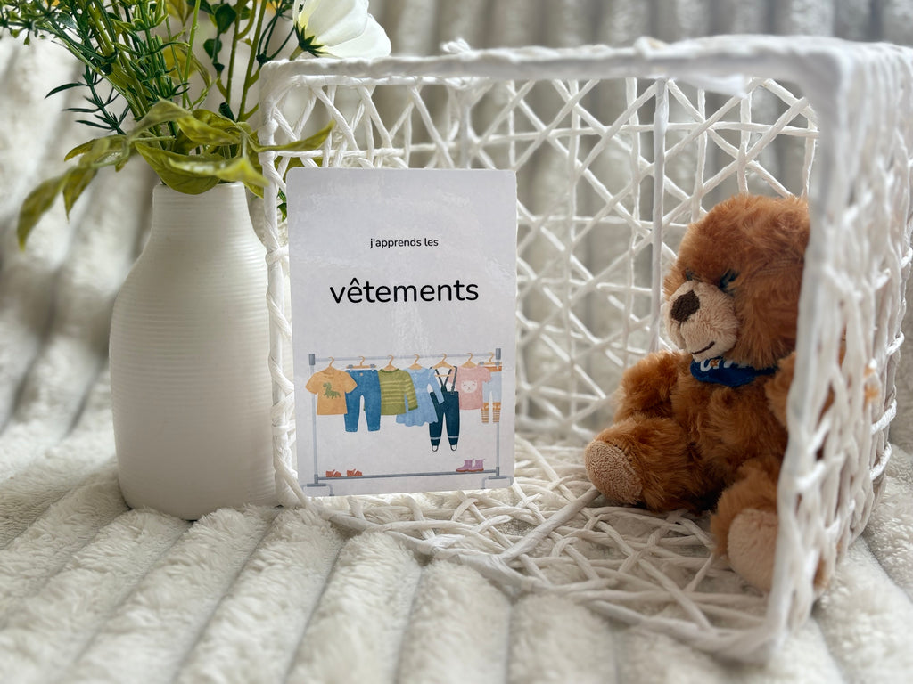 Cartes éducatives - Les vêtements