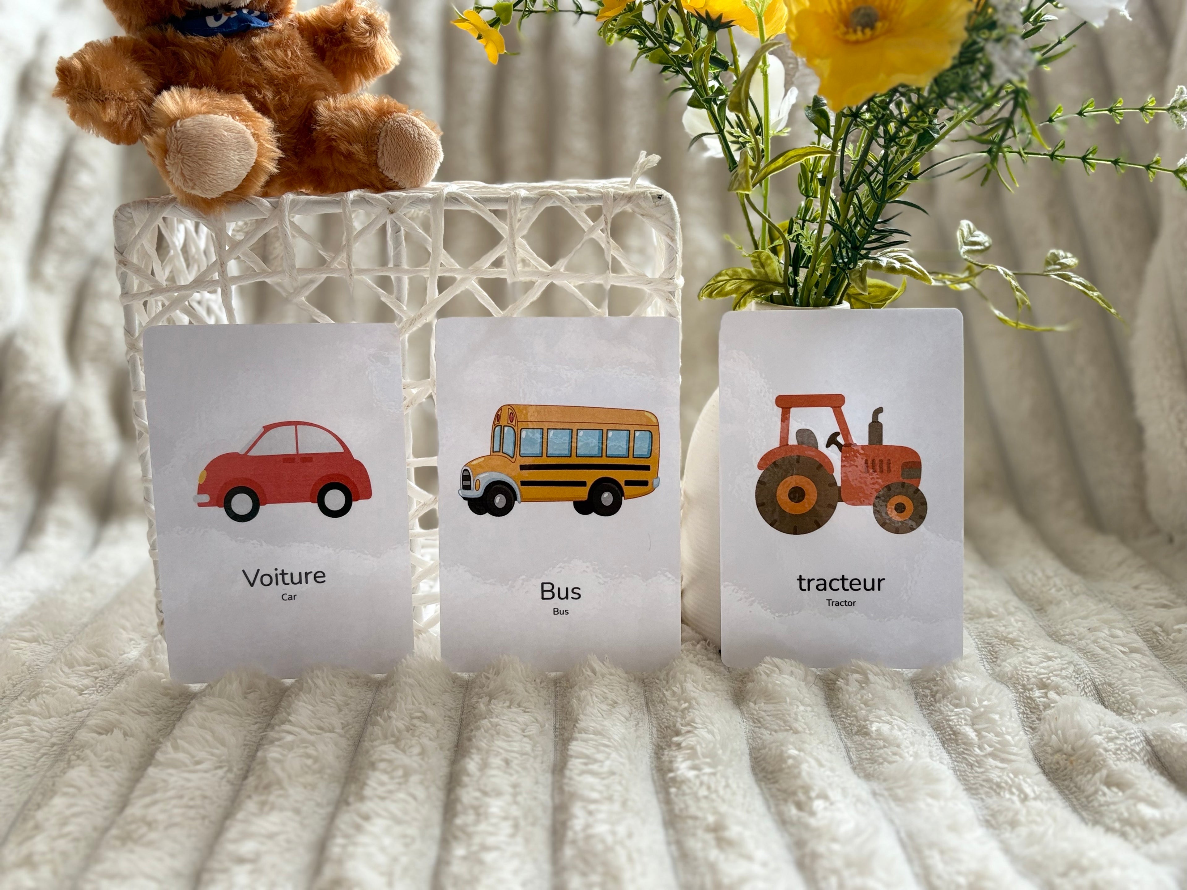 Cartes éducatives - Les véhicules