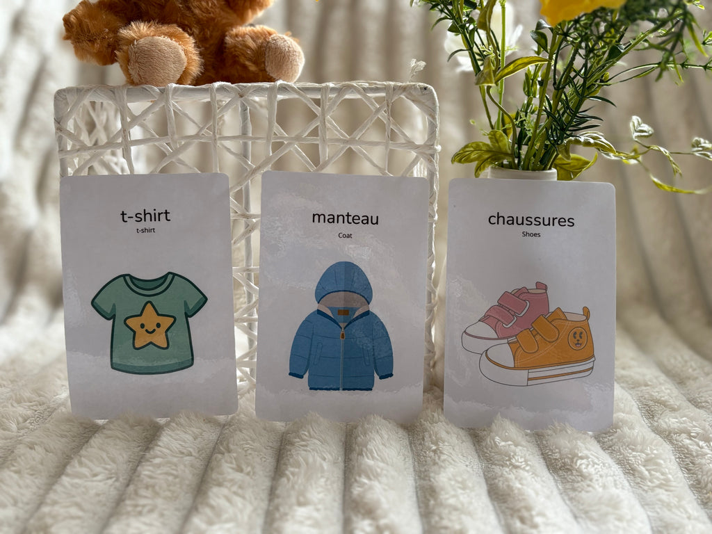 Cartes éducatives - Les vêtements