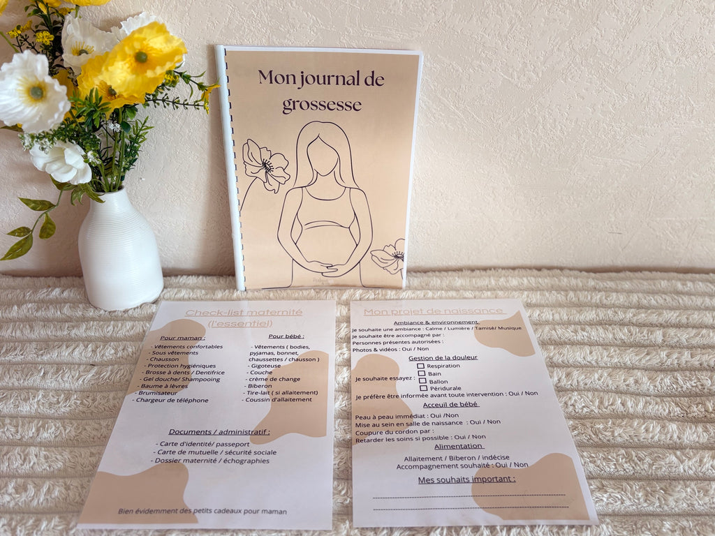 Pack maternité - journal de grossesse, checklist & projet de naissance