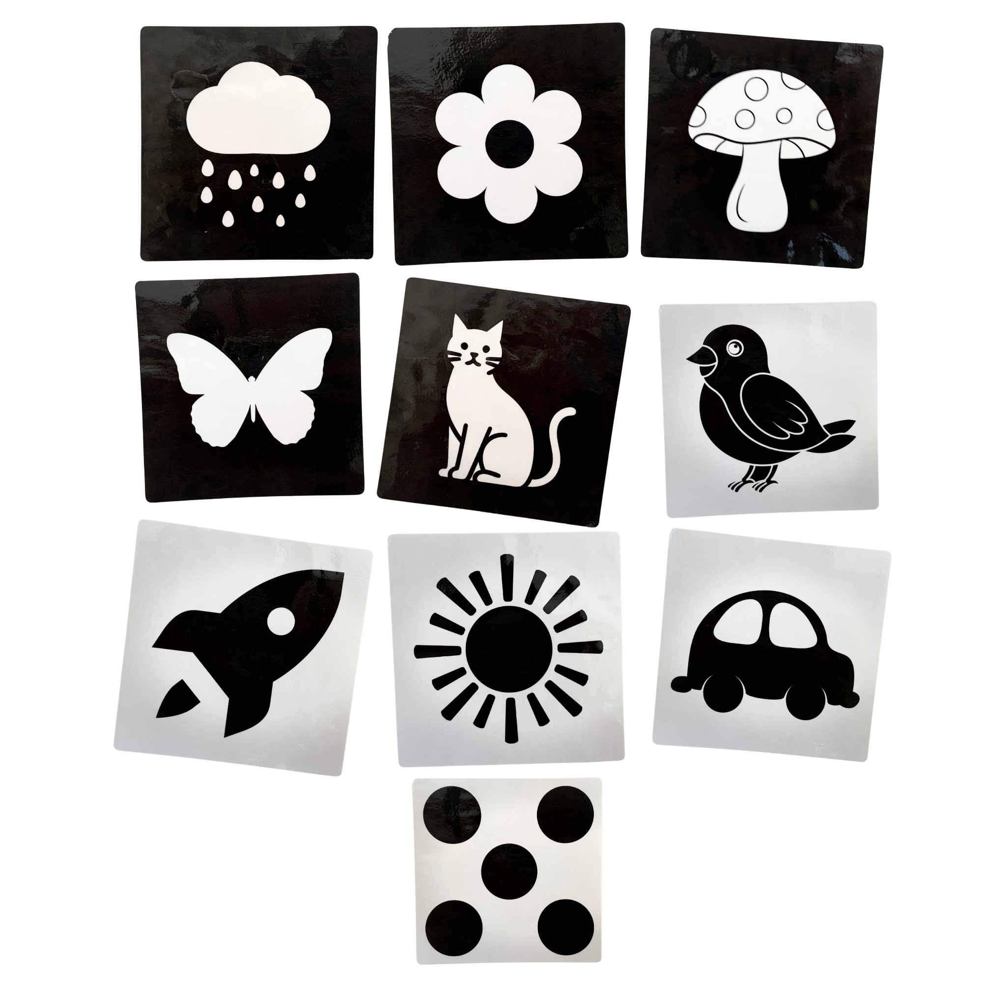Cartes éducative pour les touts petits noir et blanc