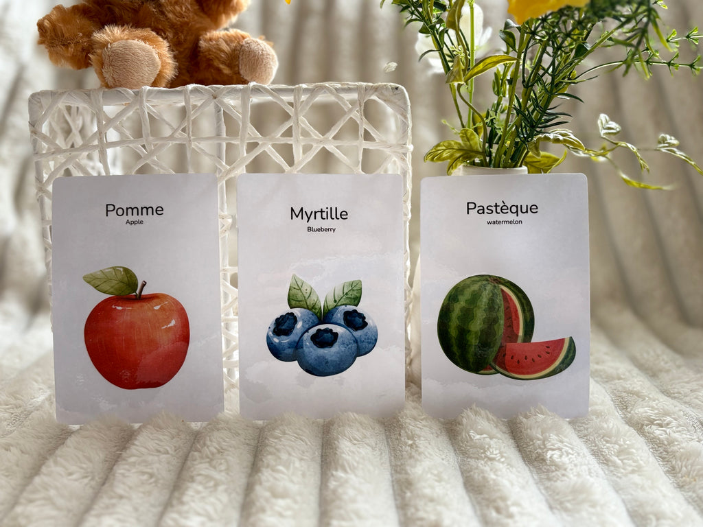 Cartes éducatives - Les fruits